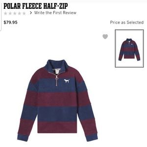 BRAND NEW Victoria’s Secret Polar Fleece Half Zip!